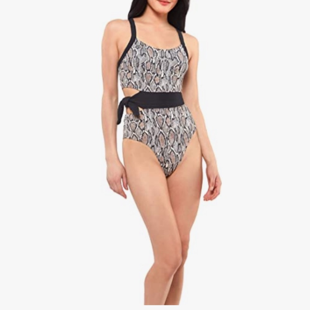 Snakeskin one piece swim